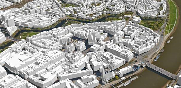 3D-Stadtmodell von Bremen