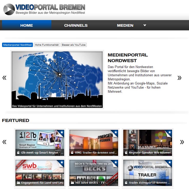 Screenshot Videoportal Bremen