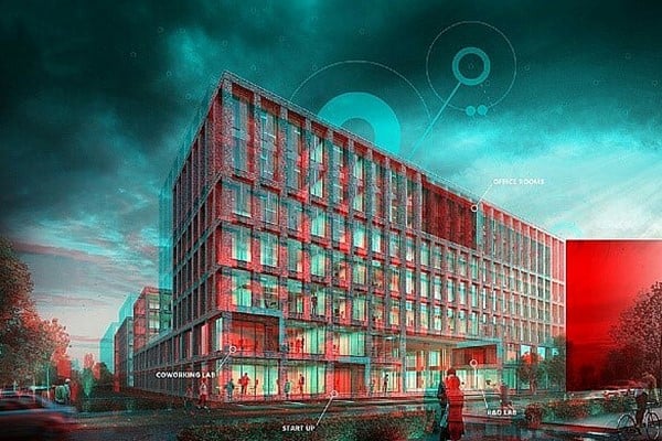 3D Modell des Digital Hub Industry
