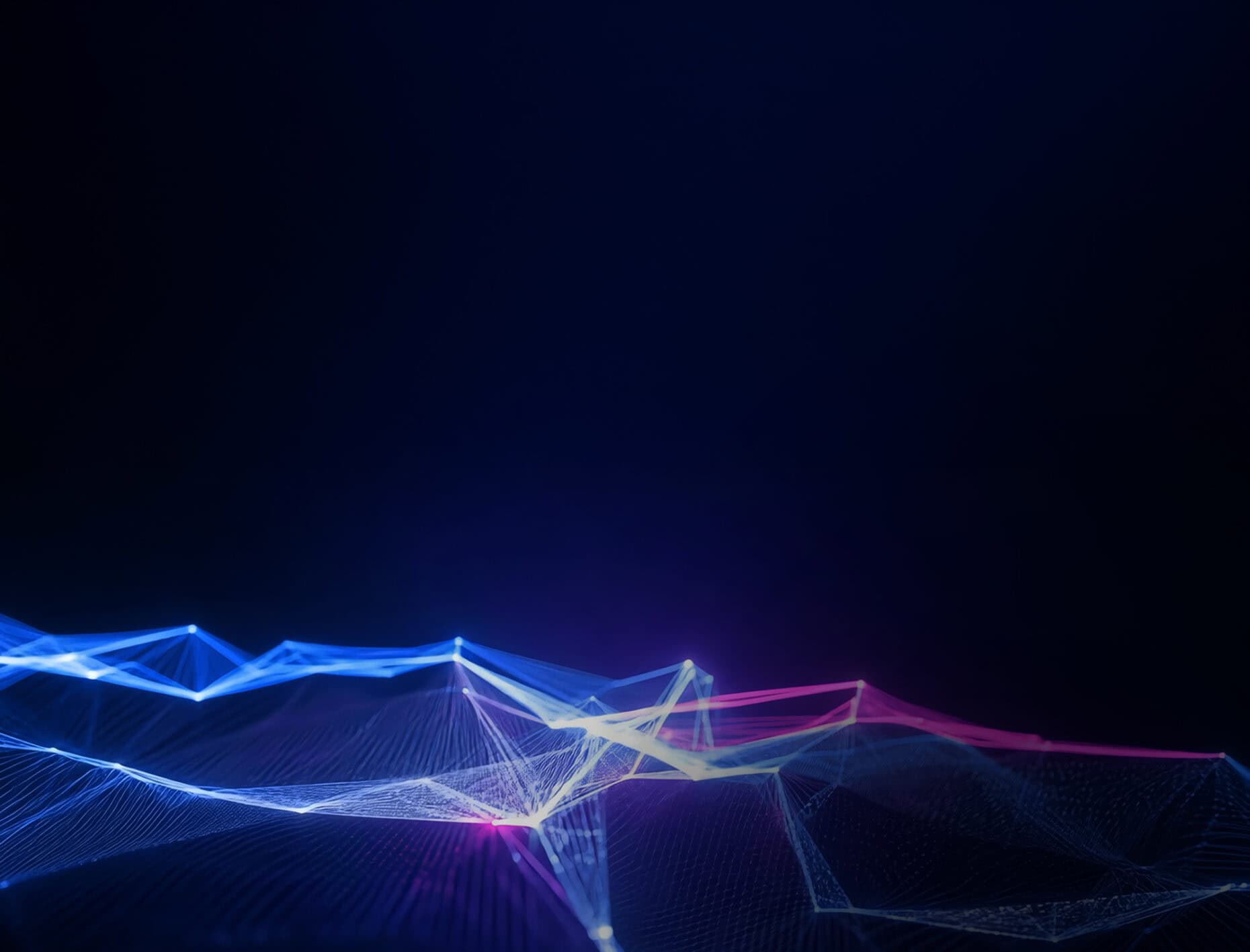 Illustration von leichtenden Netzwerken auf dunklem Hintergrund.